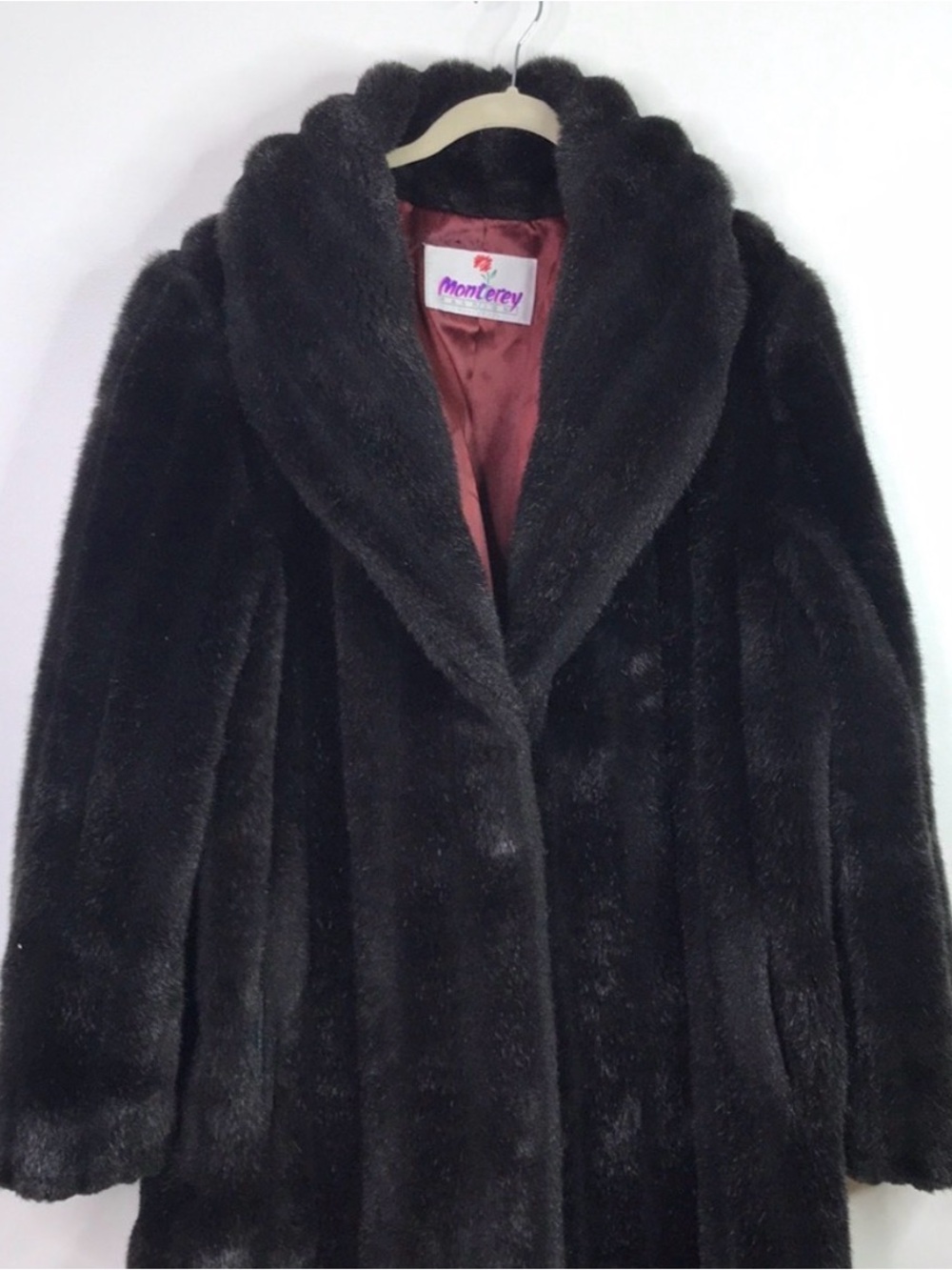 Vintage long faux fur coat